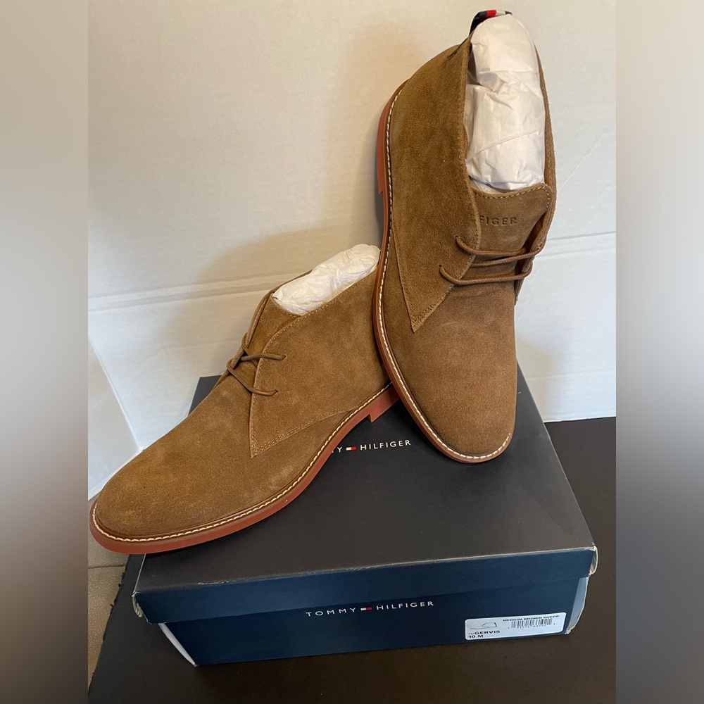 Tommy Hilfiger mens suede ankle boots brand new with original box Gervis 10M